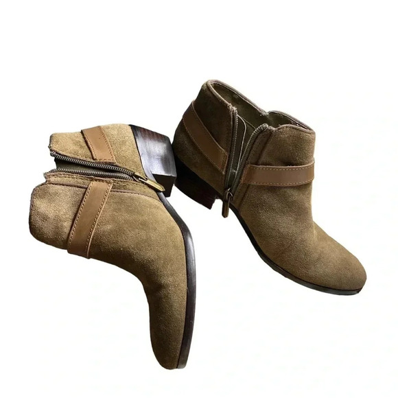 SAM EDELMAN Women’s Size 6M Phoenix Suede Short Ankle Boots Olive Green - Picture 5 of 6